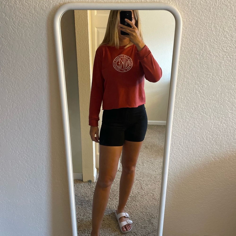 Raw hem Nike crop crewneck